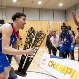 Sacré en SBL, Natan Jurkovitz pourrait représenter la Suisse en 3x3 à Debrecen KEYSTONE/Alessandro Crinari